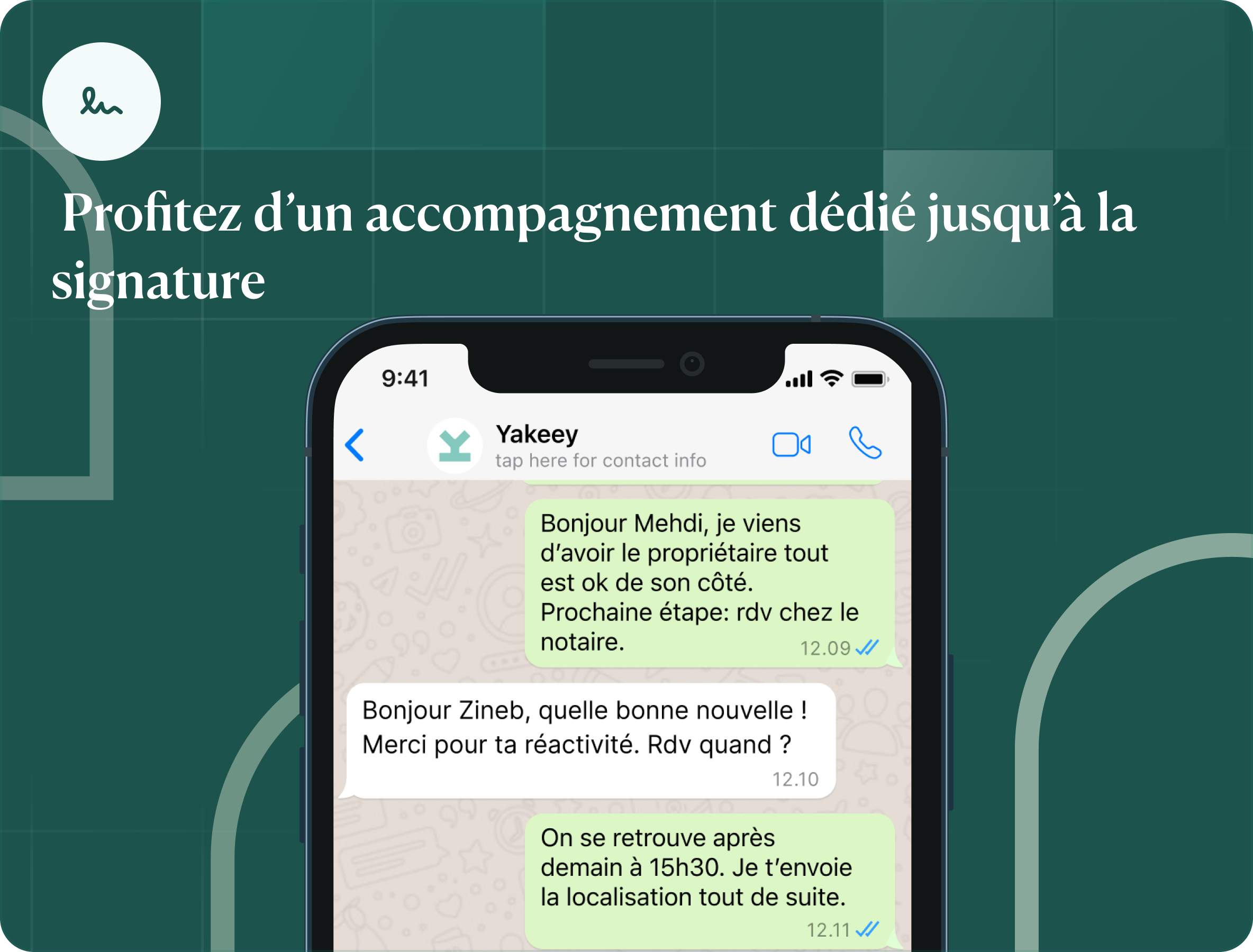استفد من مرافقة مخصصة حتى التوقيع